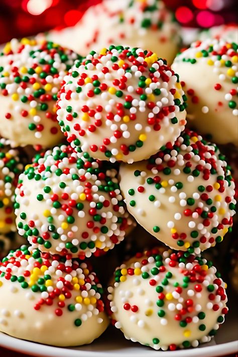 Weight Watchers Christmas Cream Cheese Sprinkle Cookies - Dieter24 Christmas Cream Cheese, Christmas Cream, Cookies With Cream Cheese, Cream Cheese Ball, Whipped Shortbread Cookies, Cookie Stand, Delicious Christmas Cookies, Christmas Sprinkles, Cream Cheese Cookies