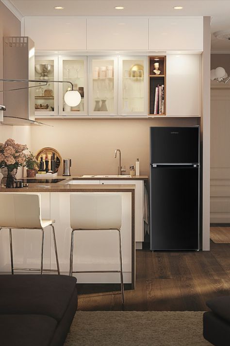 Masculine Apartment, Double Door Fridge, Refrigerator Brands, Mini Fridge With Freezer, Twin Tub, Compact Fridge, Single Door Design, Basement Gym, Led Light Design