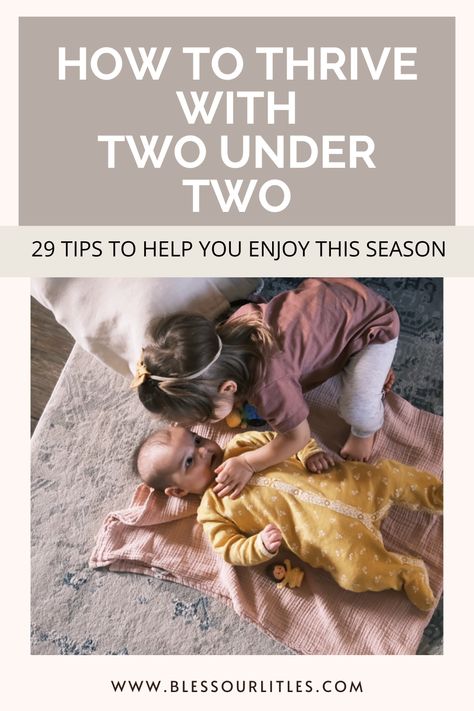 You don't just have to survive with two kids under two, you can actually thrive! Here are 29 LIFE SAVING Tips for 2 under 2 that helped me to enjoy this season! #2Under2 #2Under2Mom #2Under2Tips #TipsForHavingTwoUnderTwo 2 Under 2 Schedule, 2 Under 2 Tips, Two Under Two Tips, 2 Under 2 Must Haves, Life Saving Tips, 2 Under 2, Two Under Two, Toddler Proofing, How To Be More Organized