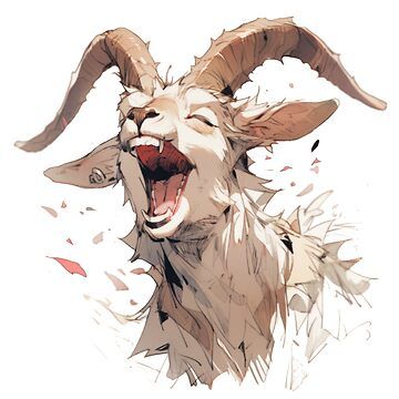 "Joyful Jumper: The Gleeful Goat" Sticker for Sale by KaleidoKiosk | Redbubble Goat Sticker, Goat Simulator, Goat Art, Art Tips, Anime Demon, Animal Art, Goats, Jumper, Digital Art