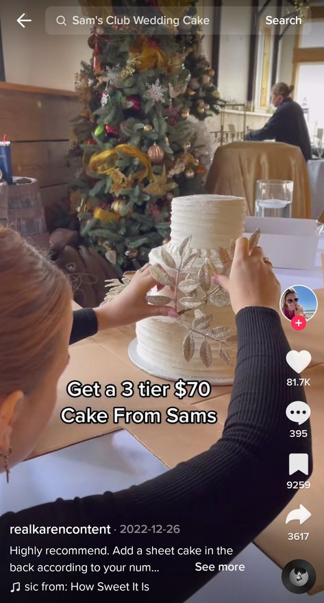 Sams Wedding Cake, Sam’s Club Wedding Cake, Sams Club Wedding Cakes, Sams Club Wedding Cake, Sams Club Cake, Cake Hacks, Wedding Cakes With Cupcakes, American Wedding, Sams Club