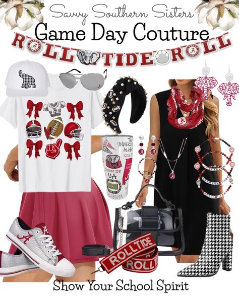 🏈We are Sisters Divide when it comes to our Football, but we all agree on one thing.....that whatever team you yell for, you have to look cute doing it!!  ❤️ Roll Tide!  Here is to a great season of College Football.  #savvysouthernsisters #rolltide #bama #bamafootball #crimsontide #gameday #founditonamazon #footballfashion #gamedaycouture Bama Game Day Outfit, Alabama Gameday Outfit, Bama Football, Gameday Couture, Football Fashion, Gameday Outfit, Roll Tide, Fashion Toys, Crimson Tide