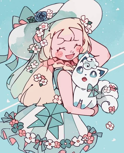 Artist Challenge, Lillie Pokemon, Amphibia Fanart Ships, Amphibia Fanart, Pokemon Alola, Digital Art Ideas, Pokémon Characters, Cute Pokemon Pictures, Art Pokemon