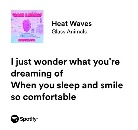 Heatwaves Aesthetic Lyrics, Heatwave Lyrics, Banger Songs, Heat Waves Lyrics, Glass Animals Lyrics, Waves Lyrics, Heat Waves, Glass Frog, Spotify Lyrics