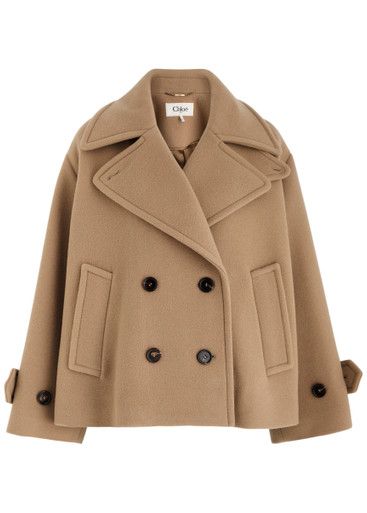 This exquisitely crafted double-breasted coat by Chloé is so chic and timeless. Cut from wool-blend felt, it’s constructed to a contemporary boxy fit that’s balanced by classic notched lapels, cuff straps and front pocket Wool Blend Coat Women Outfit, Classic Winter Outfits, Wool Coats For Women, Lapel Coat, Timeless Chic, Womens Coats, Stockholm Fashion, Wool Blend Coat, Double Breasted Coat