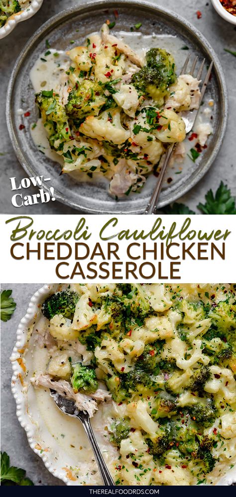 Chicken Broccoli Cauliflower Recipes, Chicken Broccoli And Cauliflower Recipes, Chicken Cauliflower Recipes, Broccoli Cauliflower Chicken, Cheddar Chicken Casserole, Broccoli Cauliflower Recipes, Cauliflower Cheddar, Healthy Chicken Casserole, Recipes Using Rotisserie Chicken