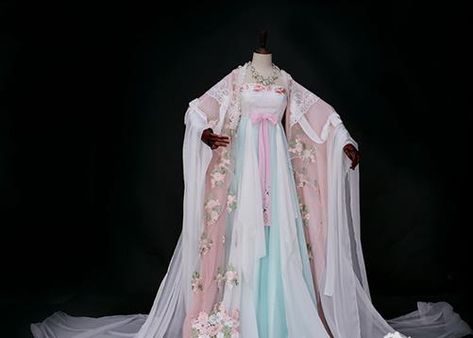 Chinese Traditional Palace Princess Costume Ancient Imperial Concubine Embroidered Hanfu Dress for Women Gaun Abad Pertengahan, Traditional Asian Dress, Ancient Dress, Princess Dance, Traditional Chinese Dress, Hanfu Dress, Pink Embroidery, Chinese Ancient, Fantasy Dresses