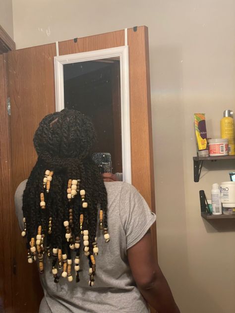 Colored Marley Twists, Marley Twists With Beads, Summer Protective Styles, Braids Tips, Canvas Business, Afrocentric Hairstyles, Hair 4c, Dorm Kitchen, Big Box Braids