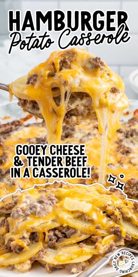 Cheesy Ground Beef And Potatoes, What To Make With Ground Beef And Potato, Cheesey Potatoe Hamburger Casserole, Cheesy Potato And Hamburger Casserole, Potato Hamburger Casserole Ground Beef, Potato And Hamburger Meat Recipes, Ground Meat And Potato Casserole, Dishes To Make With Hamburger Meat, Potatoe And Hamburger Casseroles