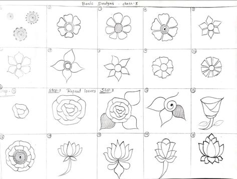 Mehendi Shapes For Beginners, Basic Mehndi Shapes, Mehendi Basic Shapes, Basic Mehndi Shapes For Beginners, Mehandi Basic Shapes, Mehndi Basic Shapes, Germ Illustration, Mehndi Practice, Mehndi Classes