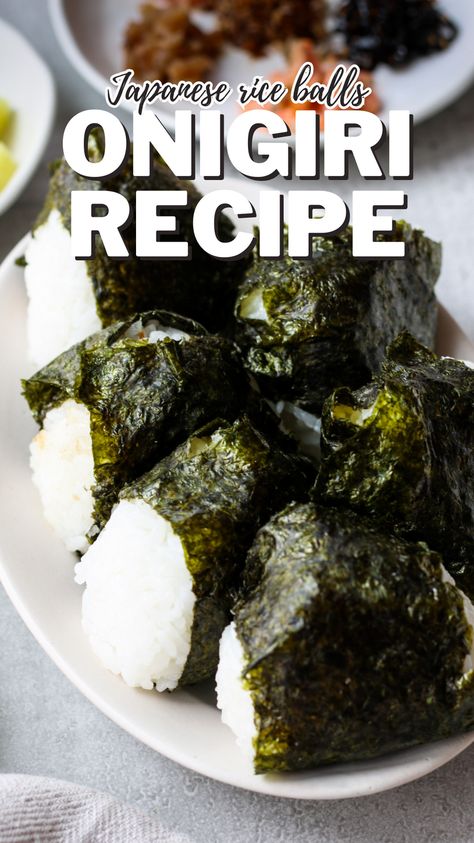 Onigiri Filling, Japanese Rice Balls, Yaki Onigiri, Japanese Vegan, Onigiri Recipe, Delicious Rice, Healthy Vegan Snacks, Baking Basics, Rice Ball