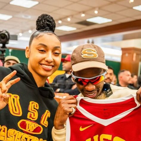 USC Women's Basketball (WBB) on Instagram: "Cactus Jack 🤝 JuJu  @travisscott pulled up to campus today! 🌵" Usc Womens Basketball, Juju Watkins, Usc Basketball, Basketball Women, Women's Basketball, Cactus Jack, April 4, Wnba, Womens Basketball