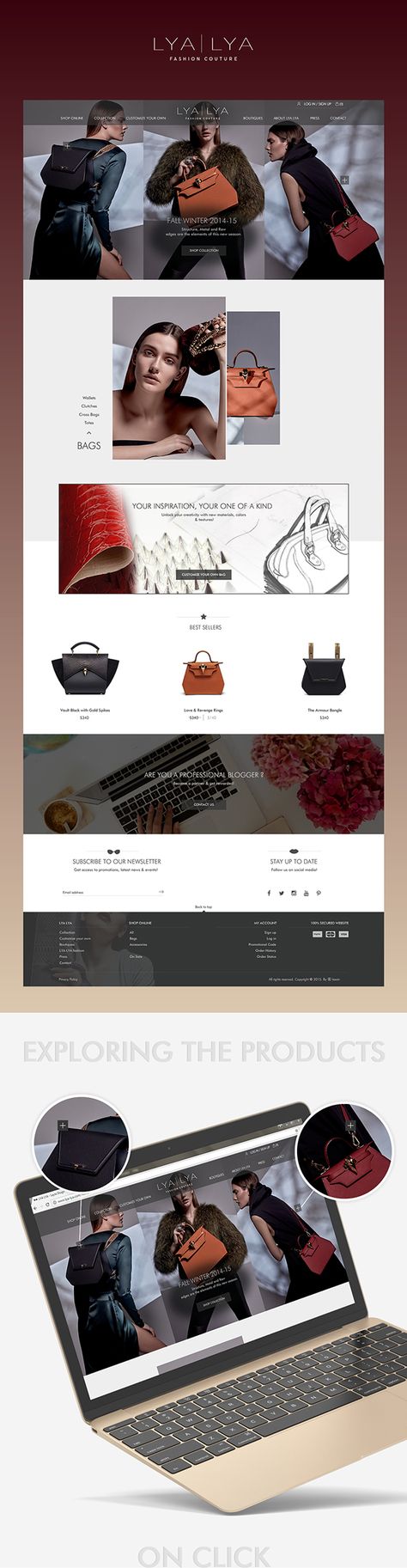 LYA LYA - E-commerce Fashion Website Handbag Website Design, Clean Web Design, Website Design Trends, Best Landing Page Design, Accessories Website, Crafted Bag, Creative Website Design, Creative Website, Brand Ideas