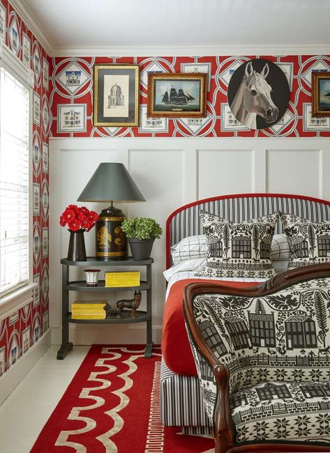 Preppy Maximalist, Red Bedroom Ideas, Red Bedroom, Red Can, The Color Red, Bedroom Red, Room Paint Colors, Paint Colors For Living Room, Stylish Bedroom