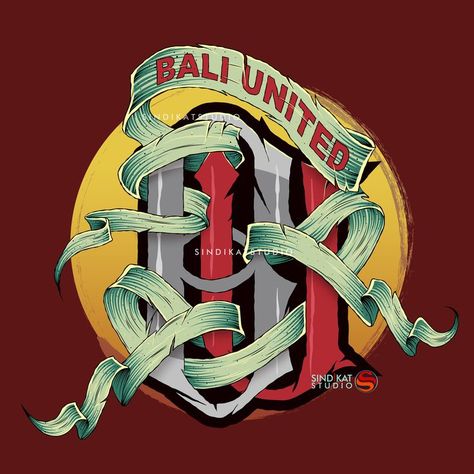 Bali united vector https://www.instagram.com/sindikat_merch/ Bali United, Studio S, Vector Art, Bali, Illustrator, Art Design, Portfolio, The Unit, Design