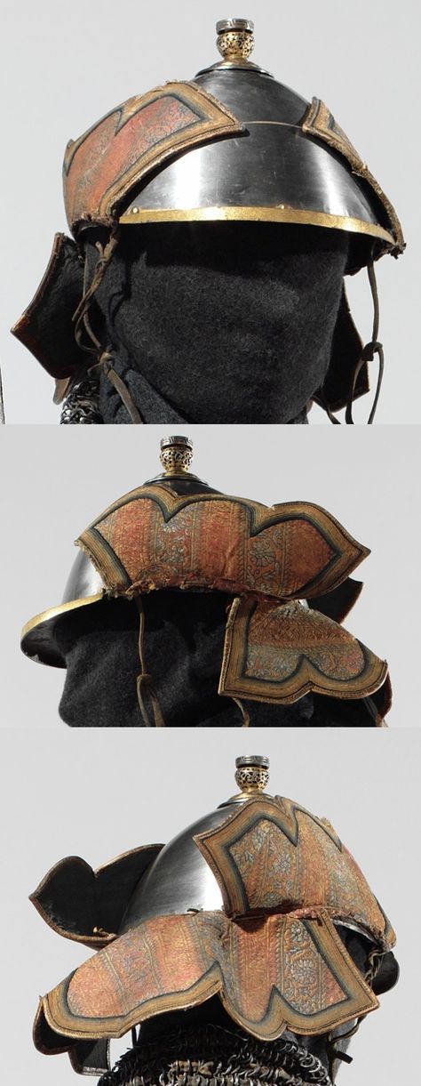 Tibetan helmet, Met Museum. Tibetan Armor, Asian Armor, Types Of Armor, Korean Military, Armor Drawing, Warrior Helmet, Warrior Costume, Knights Helmet, Historical Armor