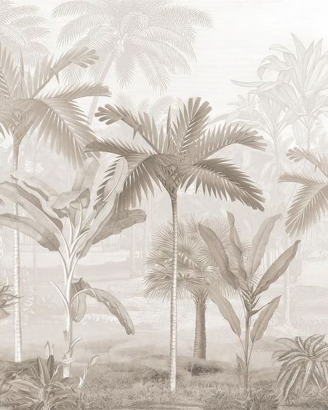 Palm Tree Wallpaper, African Portraits Art, Garden Mural, Palm Wallpaper, Forest Plants, Theme Nature, Textile Prints Design, Lit Wallpaper, Abbey Road