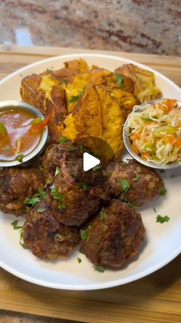 Ripe Plantain, Scotch Bonnet, Caribbean Cuisine, Haitian Food Recipes, Potato Bread, Minced Onion, Balls Recipe, Caribbean Recipes, Stuffed Sweet Peppers