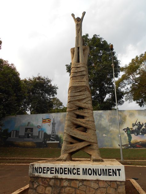 Independence Monument in Kampala. Uganda Independence Monument, Uganda Aesthetic, Uganda Flag, Uganda Africa, Culture Aesthetic, African Art Paintings, World View, Africa Travel, Special Places