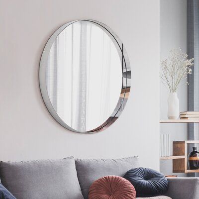 Modern Presentation, Mirror Store, Mirror Metal, Mirror Design Wall, Oval Wall Mirror, Silver Glass, Round Wall Mirror, Framed Mirror Wall, D Rings