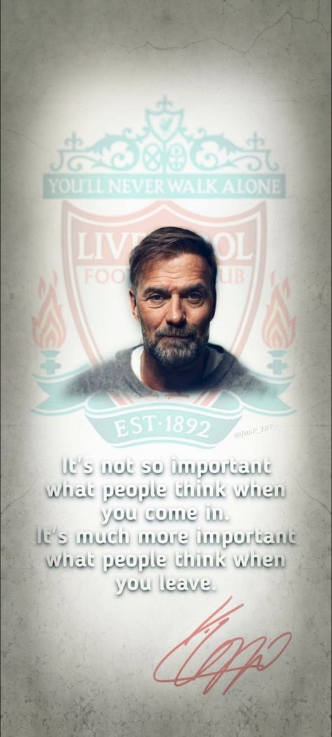 Jurgen Klopp Quotes, Liverpool Coach, Klopp Liverpool, Jurgen Klopp, You'll Never Walk Alone, Liverpool Football Club, Liverpool Football, Liverpool Fc, Football Club