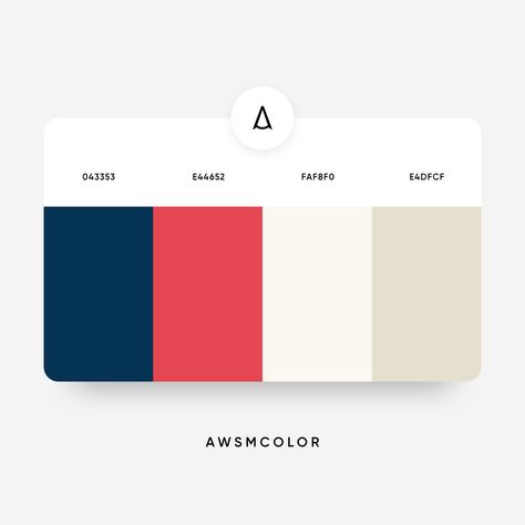 Awesome Color Inspiration on Instagram: “⁣⁣What would you make with this palette?⁣ ⁣⁣ ⁣🎨 #AWSMCOLOR303⁣ ⁣⁣⁣⁣⁣⁣Colors ⁣⁣⁣⁣⁣⁣⁣⁣⁣⁣⁣👉 043353 • E44652 • FAF8F0 • E4DFCF⁣ ⁣⁣⁣⁣⁣⁣Text…” Spreadsheet Design, Flat Color Palette, Website Color Palette, Color Design Inspiration, Creative Poster Design, Color Palette Design, Color Psychology, Hex Colors, Colour Board