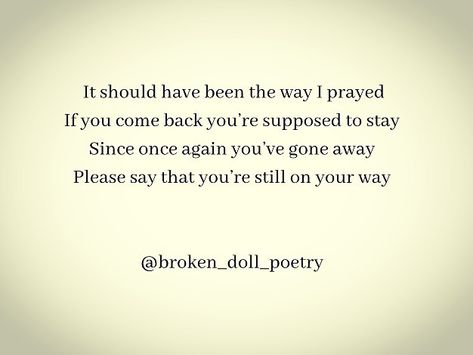 broken doll on Instagram: “It was supposed to be you. . #wordplay #quote #quoteoftheday #iloveyou #exquotes #wordsmith #imissyou #writtenword #love #brokenheart…” Ex Quotes, Broken Doll, Broken Pieces, Word Play, I Pray, I Miss You, Quote Of The Day, I Love You, Poetry