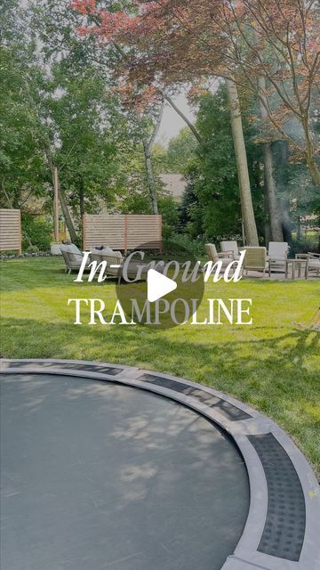 Pool Trampoline Backyard, Trampoline On Ground, How To Build An Inground Trampoline, Buried Trampoline Backyard Ideas, Diy Trampoline In Ground, I’m Ground Trampoline, In Ground Trampoline Landscape, I Ground Trampoline Ideas, Climbing Dome Ideas