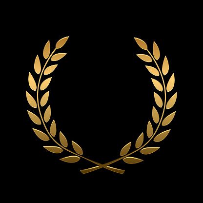 Golden Laurel Wreath - Free vector graphic on Pixabay Gold Laurel Wreath, Leaf Symbol, Design Studio Logo, Gold Award, Black Phone Wallpaper, Logo Design Art, Identity Design Logo, Lettering Styles, Letter Logo Design