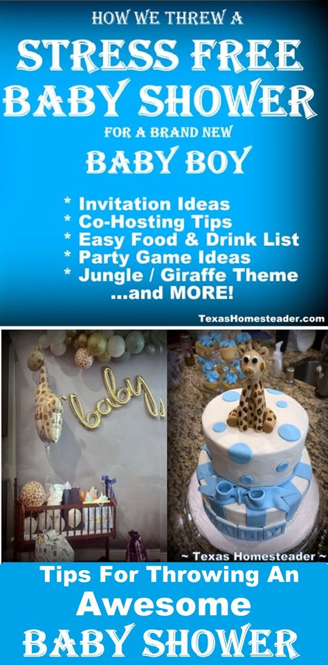 Tips For Throwing A Stress Free Safari-Themed Baby Boy Shower. ~ Texas Homesteader ~ Games Cake, Boy Baby Shower Food, Hosting Ideas, Animal Baby Shower Theme, Thrifty Thursday, Free Baby Shower, Coed Baby Shower, Ideas Food