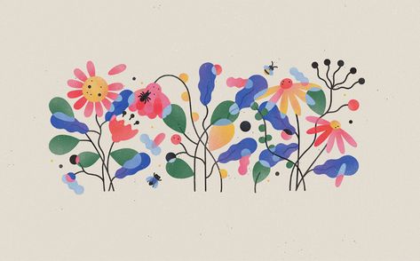 Easter Graphic Design, Easter Illustration, Spring Illustration, 카드 디자인, Plant Illustration, Illustration Graphic Design, Editorial Illustration, Flower Illustration, Mural Art