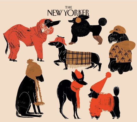 Dog Marketing, Schnauzer Art, Clothes Illustration, New Yorker Covers, City Dog, Winter Illustration, Pix Art, Free Tote, Winter Painting