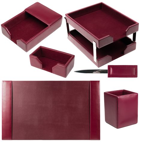 Make your home office your workplace with these leather desk accessories designed to bring elegance and protection to your home work space. #homeoffice #home #office #work #workfromhome #leather #desk #accessories #officeaccessories #deskset #deskpad #protection #deskmat #officedecor #protect #elegant #cluttercontrol Leather Desk Accessories, Work Office Decor, Board Game Table, Memo Holder, Desk Organizer Set, Letter Tray, Pencil Cup, Global Office Furniture, Leather Desk