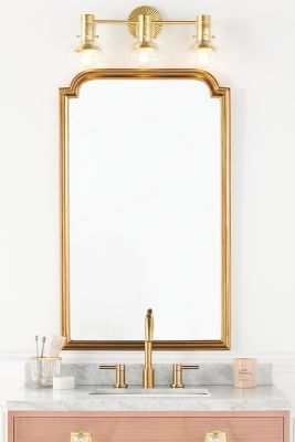 Shop the Aperture Portrait Mirror at Anthropologie today. Read customer reviews, discover product details and more. Anthropologie Aperture Mirror, Parisian Style Bedroom, Vintage Bathroom Mirrors, Portrait Mirror, French Style Mirrors, Tabletop Vanity Mirror, Octagon Mirror, Guest Bathroom Design, Parisian Bedroom