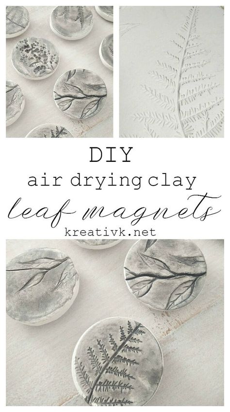 Clay Leaf, Air Drying Clay, Homemade Clay, Camp Crafts, Clay Magnets, Diy Air Dry Clay, Air Dry Clay Projects, Clay Crafts Air Dry, Outdoor Learning