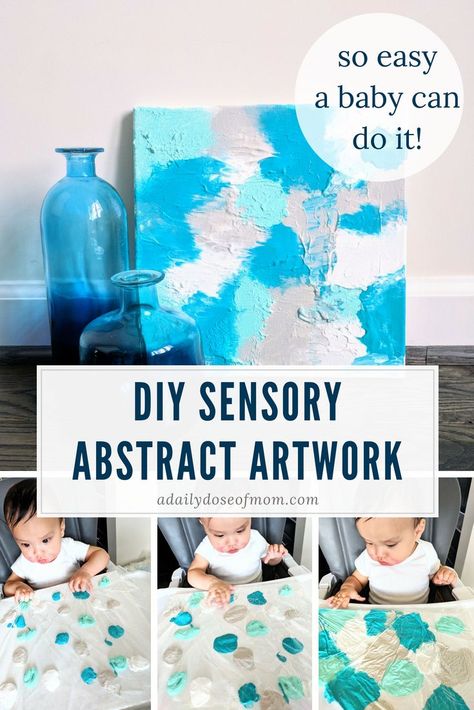 Baby Art Activities, Diy Sensory, Baby Sensory Play, Baby Art Projects, Baby Play Activities, Sensory Art, Easy A, Toddler Art, Toddler Learning Activities