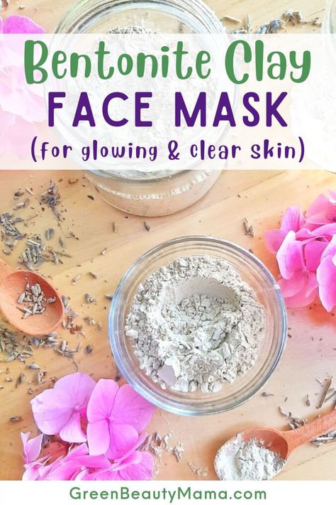 DIY Bentonite Clay Face Mask for Acne & Blemish-Prone Skin Diy Clay Face Mask, Clay Mask Ideas, Diy Bentonite Clay Mask, Clay Face Mask Recipe, Bentonite Clay Benefits, Diy Clay Mask, Bentonite Clay Face Mask, Calcium Bentonite Clay, Bentonite Clay Mask