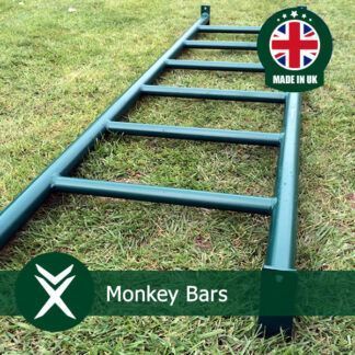 Calisthenics Bars, Outdoor Pull Up Bar, Green Bars, Kids Outdoor Playground, Backyard Obstacle Course, Backyard Sports, Outdoor Play Structures, Monkey Bar, Small Gym