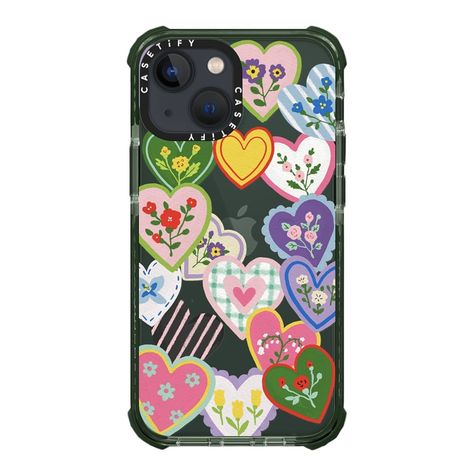 Lovely Heart Floral Stickers – CASETiFY Casetify Laptop Case, Cute Casetify Cases, Casetify Cases Aesthetic, Casetify Cases, Casetify Case, Apple Case, Black Makeup Bag, Iphone Obsession, Iphone Hard Case