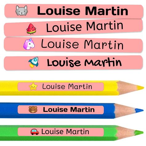 PRICES MAY VARY. 🏷️ Personalize and Organize: Our 50 pcs Pencil Labels Personalized are perfect for customizing and organizing small items like pens, pencils, toothbrushes, and more, making them ideal for schools, residences, camps, and hospitals ✨ Versatile Customization: Choose from a variety of icons and fonts to create the perfect name tag stickers for kids, ensuring each label is unique and easily identifiable for your child's belongings 💦 Durable and Long-lasting: Made from high-quality Pencil Labels, Personalized Stickers Labels, Personalized School Supplies, Index Dividers, Personalized Pencils, Kids Labels, Waterproof Labels, School Supply Labels, Name Labels