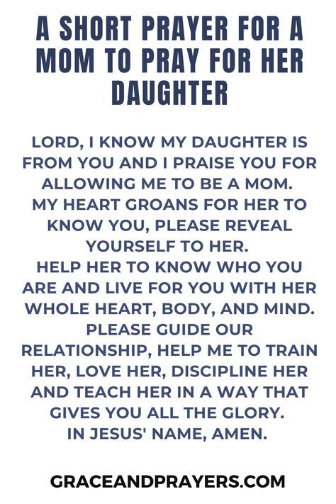 Do you need to pray for a mother-daughter relationship? We'll share 6 prayers to help you through all seasons of the mother-daughter relationship. Prayer For Confidence, Prayer For Daughter, Prayer For My Marriage, Prayers For My Daughter, Prayer For My Family, Prayer For My Children, Mom Prayers, Personal Prayer, Everyday Prayers