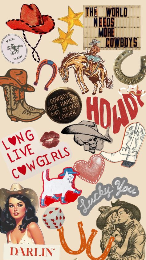 Western Wallpaper, Cowgirl Aesthetic, Disney Phone Wallpaper, Printable Pictures, Scrapbook Stickers Printable, Collage Background, Iphone Wallpaper Photos, Edgy Wallpaper, Cute Patterns Wallpaper