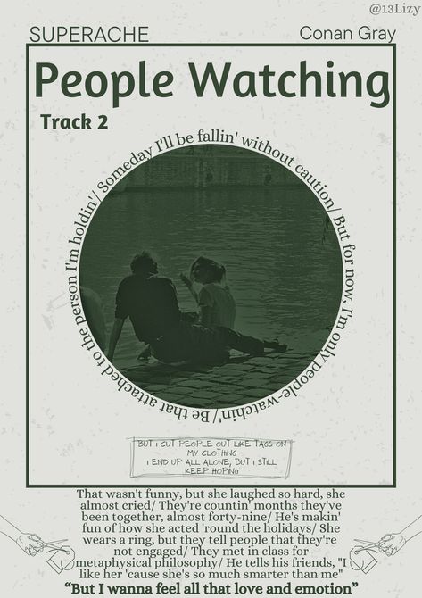 People watching- Conan grey- superache- poster- music poster Conan Gray Poster People Watching, Poster Prints Wall Bedroom Music, Conan Gray Poster Aesthetic, Conan Grey Poster, Superache Poster, Yours Conan Gray, People Watching Conan Gray, Poster Conan, Conan Gray Poster