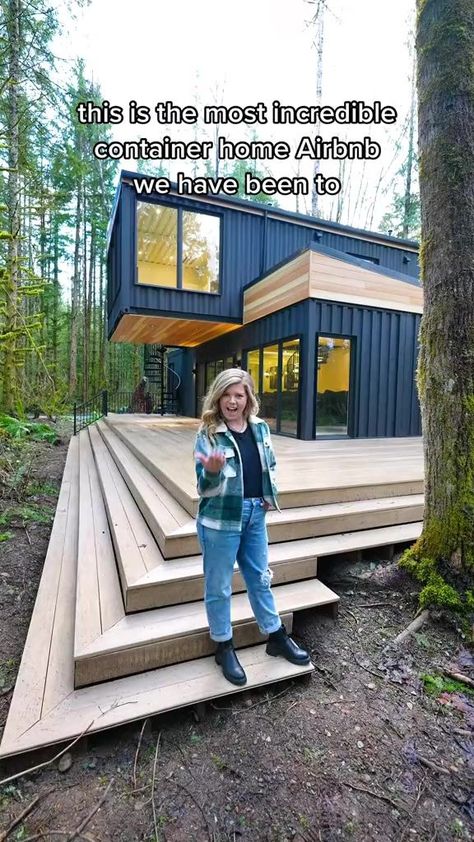 Check out this tour of shipping container home by Journey More. Rate this shipping container home from 0 to 10. Would you live in a container home?✌️ Message/Email us to acquire custom architectural plans and designs for your shipping container project. Our Team of Architects and designers specializes in feasibility studies, planning, design, and cost estimation of shipping container structures across all 50 states of the US. We Design Container Homes | Offices | Restaurants | Gyms | Cafes, a Container House Design Floor Plans, House Design Floor Plans, Design Floor Plans, Shipping Container Architecture, Tiny House Luxury, Shipping Container Home Designs, Small Tiny House, Tiny House Interior Design, Tiny House Loft