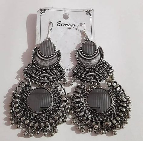 Metal Jewellery Indian, Black Metal Jewellery Indian, Black Metal Jewelry, Oxidized Jewellery, Bridal Jewellery Earrings, Silver Jewelry Accessories, Oxidised Silver Jewelry, Indian Jewelry Earrings, Metal Jewellery