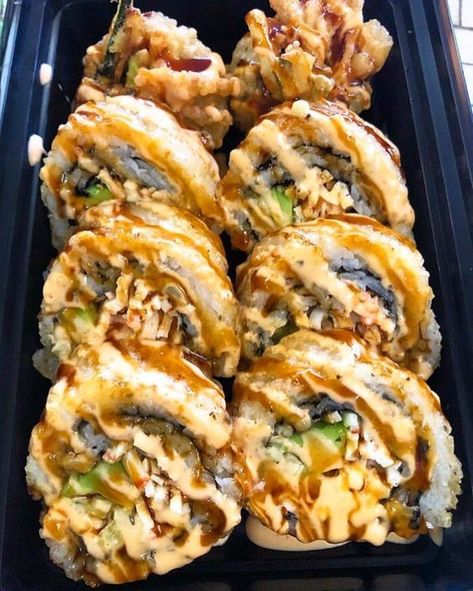 #follow #foodie #foodporn #food #dinner #lunch #sushi #blogging #blogger #blog #lifestyle Sushi Spicy California Roll, Yum Yum Roll Sushi, Fried California Roll Sushi, California Roll Sushi Aesthetic, Deep Fried California Roll, Crunchy California Roll Sushi, Fried California Roll, California Rolls Sushi, Fried Sushi Rolls