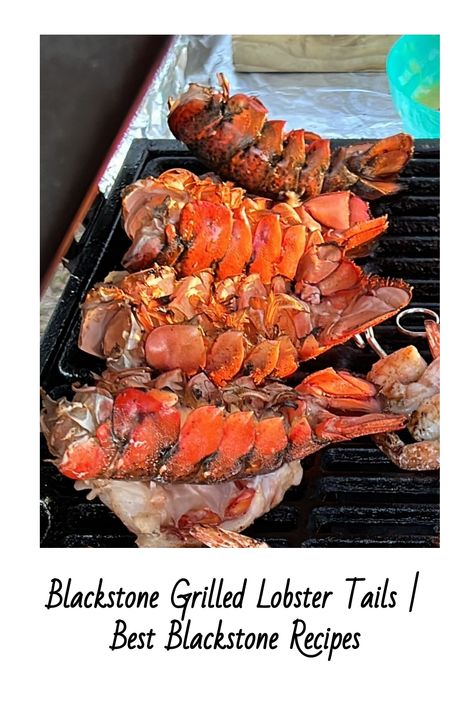 Blackstone Grilled Lobster Tails | Best Blackstone Recipes Blackstone Lobster Tail, Asparagus Blackstone, Blackstone Green Beans, Fireball Pineapple, Boil Lobster Tail, Grill Lobster Tail Recipe, Steamed Crab Legs, How To Make Lobster, Blackstone Cooking