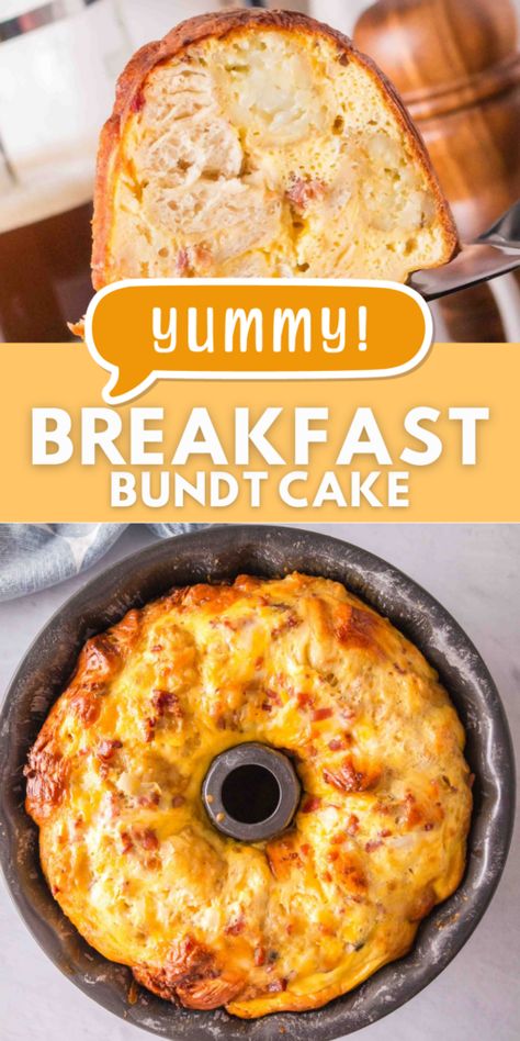 Bacon Tater Tots, Tiger Butter Fudge Recipe, Breakfast Entrees, Breakfast Bundt, Breakfast Bundt Cake, Bundt Pan Recipes, Breakfast Casserole With Biscuits, Dressing For Fruit Salad, Bundt Cake Recipe