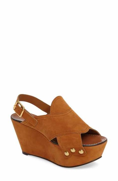 Chloé Mischa Platform Sandal (Women) Strappy Platform Sandals, Chloe Shoes, Shoe Design, Footwear Design Women, Suede Sandals, Leather Wedges, Designer Heels, Spring 2017, Sandal Women