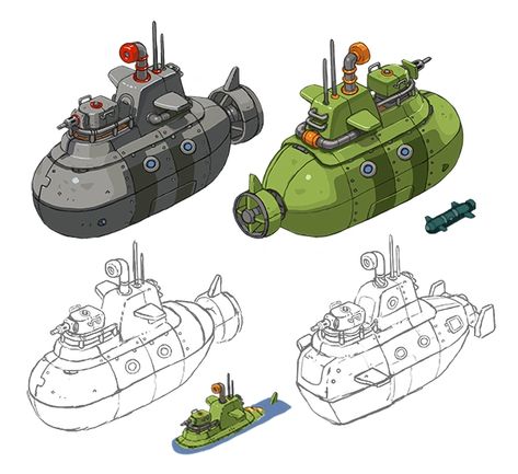 Submarine | Battle Nations Wiki | Fandom Game 2d, Props Concept, Isometric Art, Game Props, Low Poly Art, Isometric Illustration, Game Concept, Prop Design, Arte Fantasy